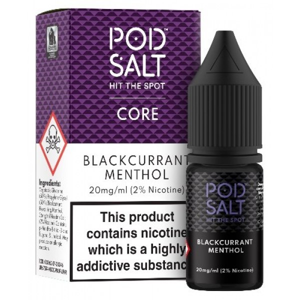 Blackcurrant Menthol Nicotine Salt E-Liquid - Pod ...