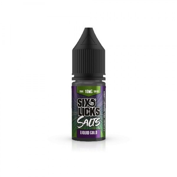 Liquid Gold Six Licks Nic Salts 10ml